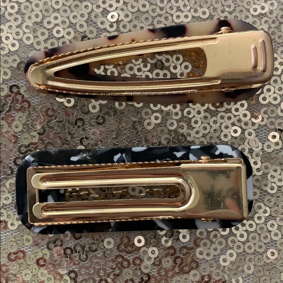 Tortoise shell acrylic hair clips - Picture 4 of 4